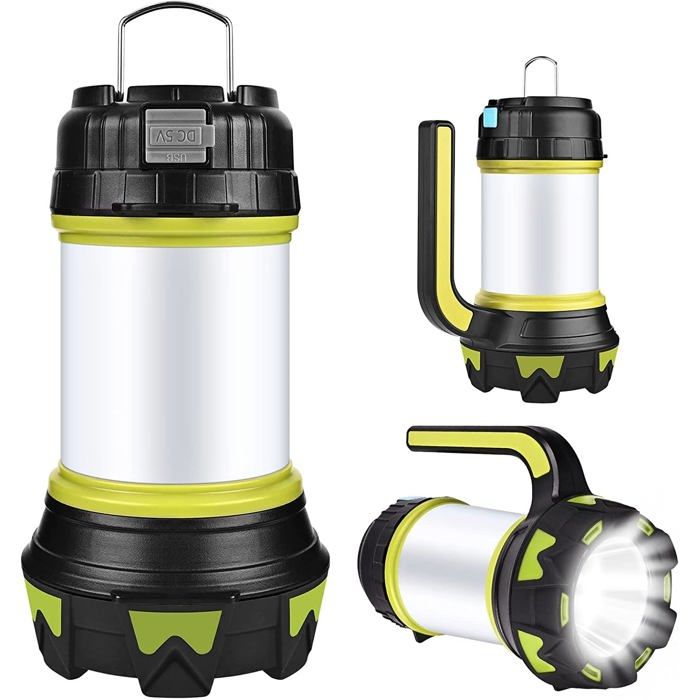LED Camping Lantern 360° Eclairage 6 Modes Etanche Portable Suspendue pour Camping/Secours/Garage etc