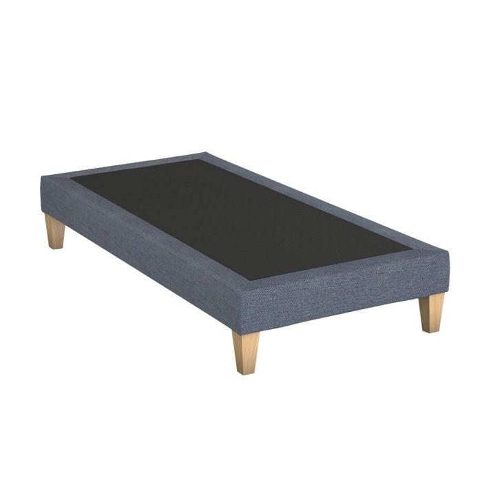 Sommier déco tapissier bleu océan - SOMEO 2x70x190 - Bleu - Garantie 5 ans - Someo
