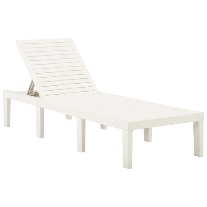 Sale 2026 Chaise longue/Transat - BURKE - 1 PLACE - avec coussin - Plastique Blanc Cc887