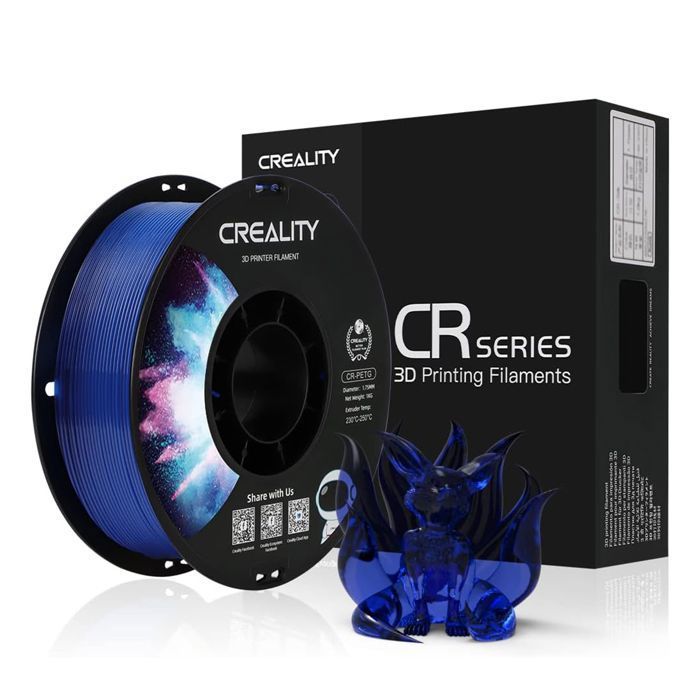 Creality CR-PETG 1KG 1.75mm Haute ténacité Forte adhérence Précision ± 002 mm Bleu Transparent Filament Imprimante 3D