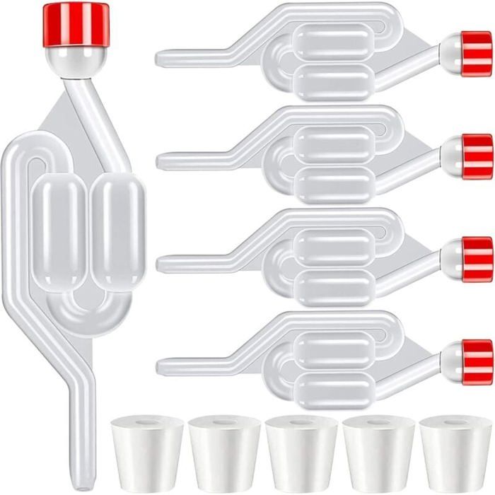 5 Pièces Barboteur Fermentation, Airlock Fermentation en Plastique ...