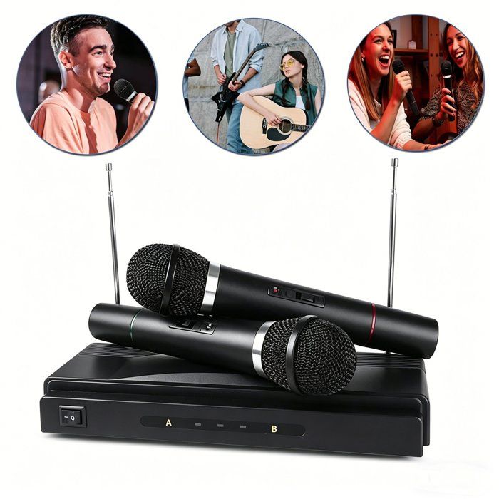 Set de 2 Microphone sans fil - PRO Micro FM - Portée 10-15m - Déformation