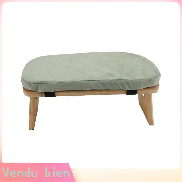 Garosa Banc de méditation Banquette De Méditation Pliable Avec Coussin Détachable Siège De Méditation Plia sport yoga Gris Vert