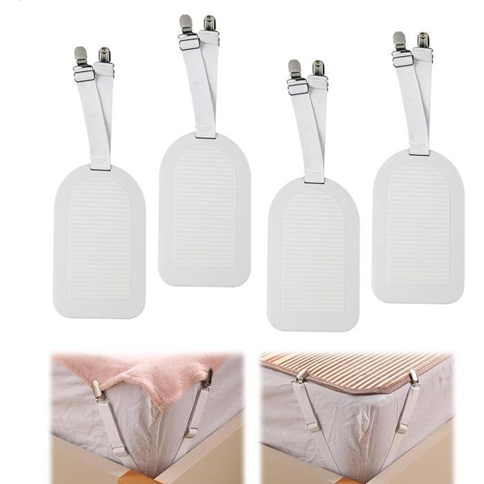 leyiamz Supports De Draps Attache Drap Housse avec Sangles et Clips pour Housses de Siège Draps et Matelas D été Lot de 4