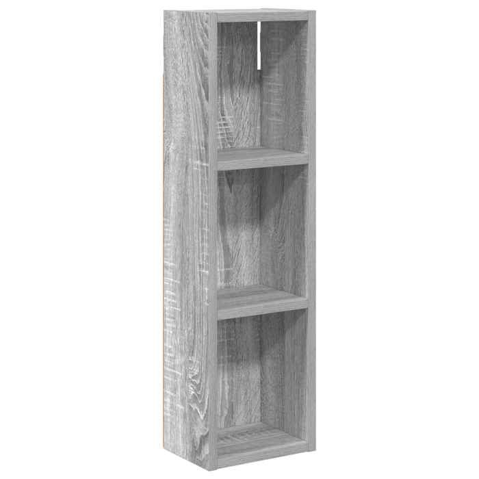 Armoire murale de salle de bain - vidaXL - caisson mural - bois dingénierie - gris sonoma - 20 x 14 x 70 cm - 2 étagères{yfs46m}