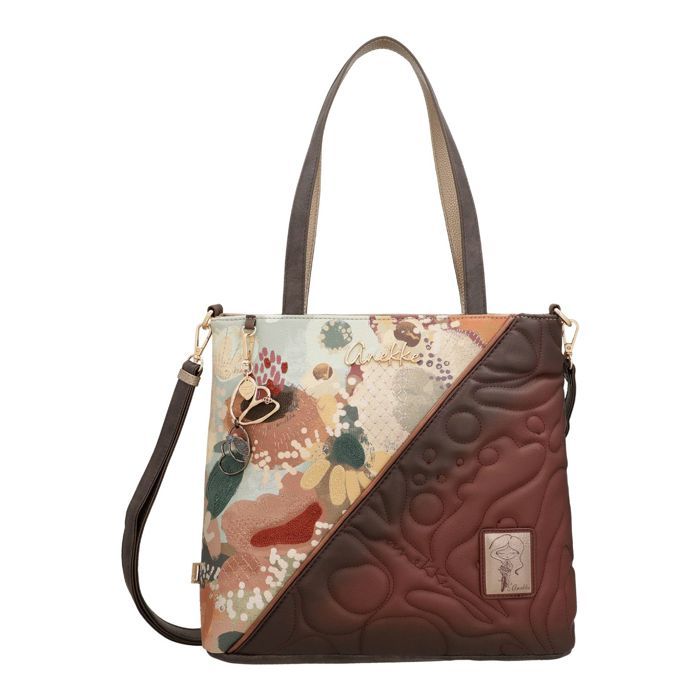 Anekke Sac à épaule rouge foncé beige pour femme - Blossom Tote Bag Multicolor 350929