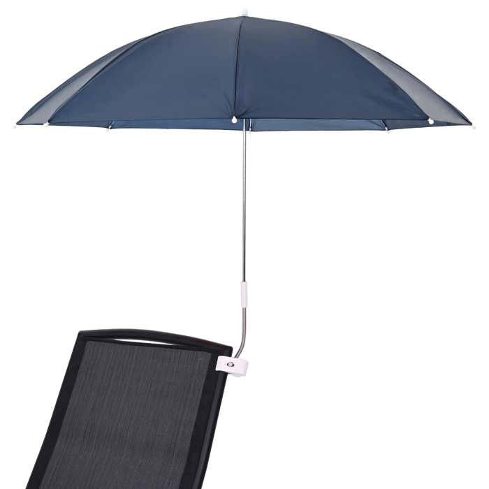 Mango Parapluie avec pince 2 pcs Bleu marine Ø 105x86 cm résistant à leau et aux UV LL5850