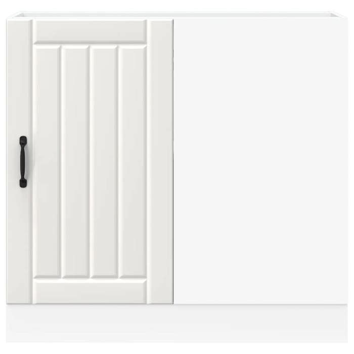 Blanc Cabinet cuisine CHIC Meuble bas de cuisine - (1 PC) - Lucca blanc bois dingénierie 86x46x81.5 N7249
