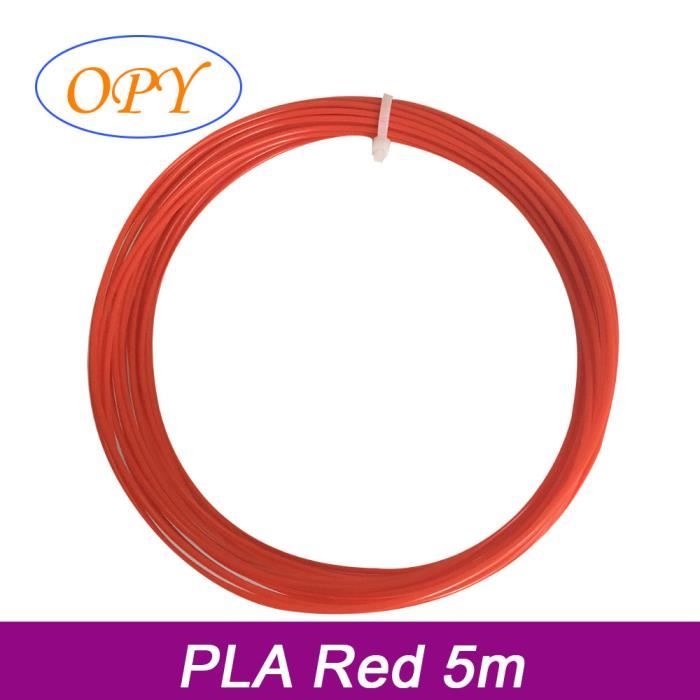 Pla rouge 5m - Filament de stylo 3D, recharge en plastique Pla 5M ...