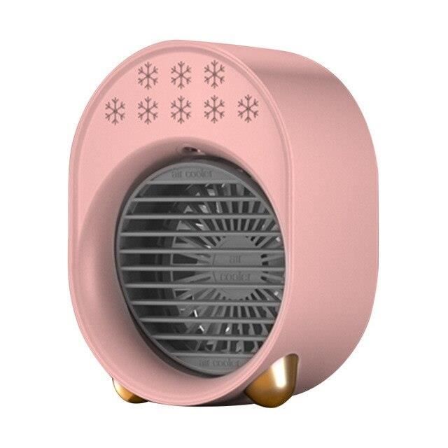 Ventilateur Climatiseur Portable Xiaomi MIJIA 3-en-1 - USB, Brumisateur & Lumières LED - Blanc