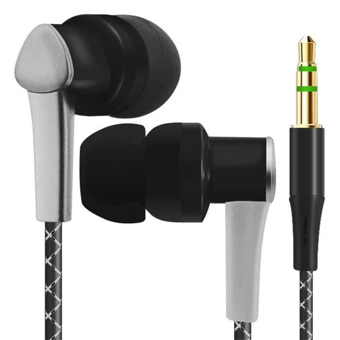 3,5 mm Universal InEar stéréo écouteurs écouteurs pour téléphone portable BK ej2002 Cdiscount