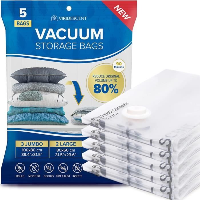 Sacs De Rangement Sous Vide 6 Pièces 70x50 Cm (Sac De Compression Roulé