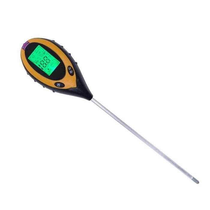 PH-mètre de Sol, testeur d'humidité/lumière/pH/température du Sol 4-en-1 Kits d'outils de Jardinage pour Jardin.
