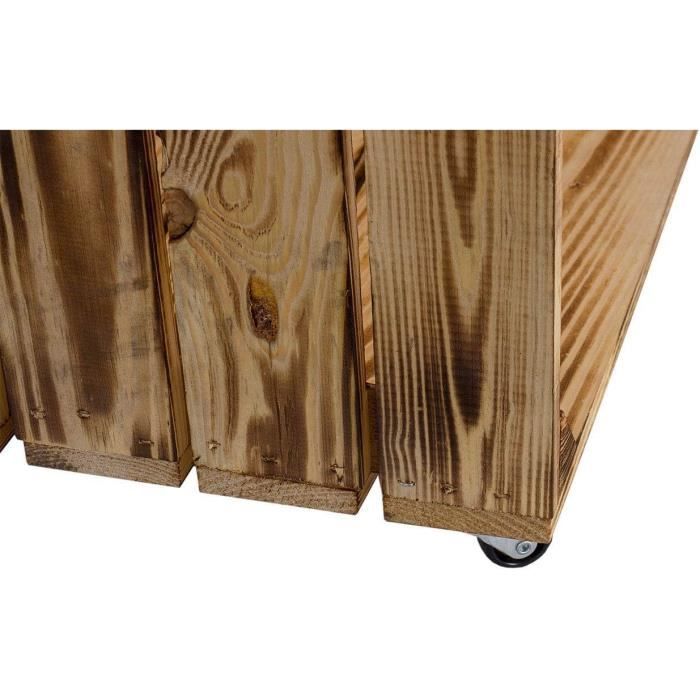 2 Palettes En Bois Flammées 120x60cm - Style Rustique - Déco Maison Ou Meuble DIY
