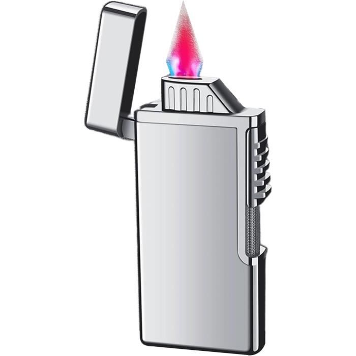Briquet cylindrique rechargeable en plastique avec pierre à feu