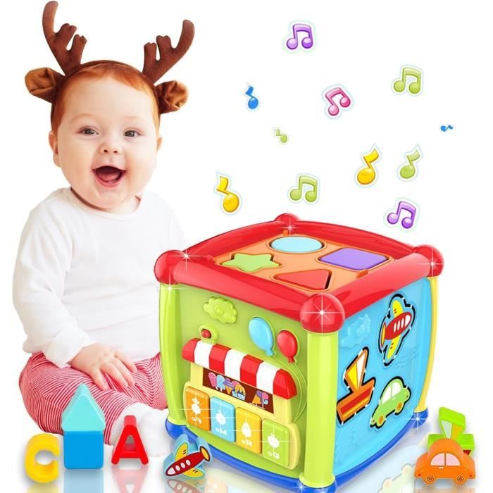 Jouet Montessori Pop-up Animaux Avec Lumières Et Musique - Éveil Bébé 1-2 Ans - Cadeau Fille Garçon