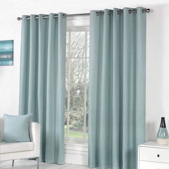 Rideaux Doublés À Œillets Texturés Pour Chambre À Coucher Et Salon 168