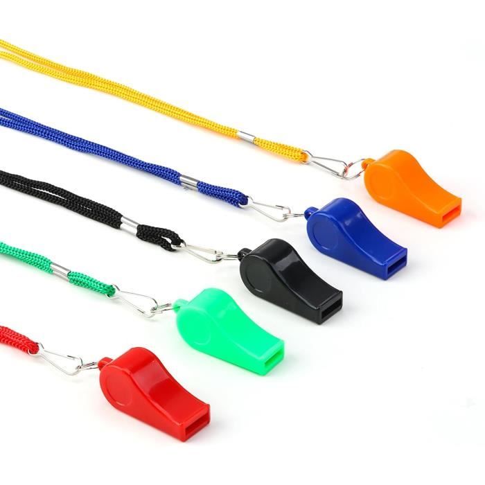 Sifflet de sport en plastique 4 couleurs, sifflet à bille Elless Sampic