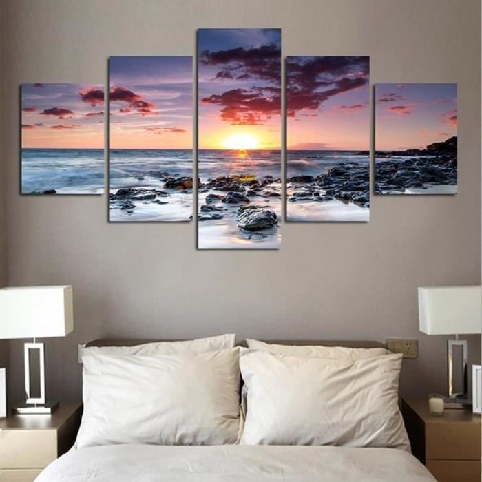 Peinture Diamant 5D DIY Baie D'Halong Vietnam - Kit Complet 40x50cm Toile Lumineuse Sans Cadre, Loisir Créatif Brillant