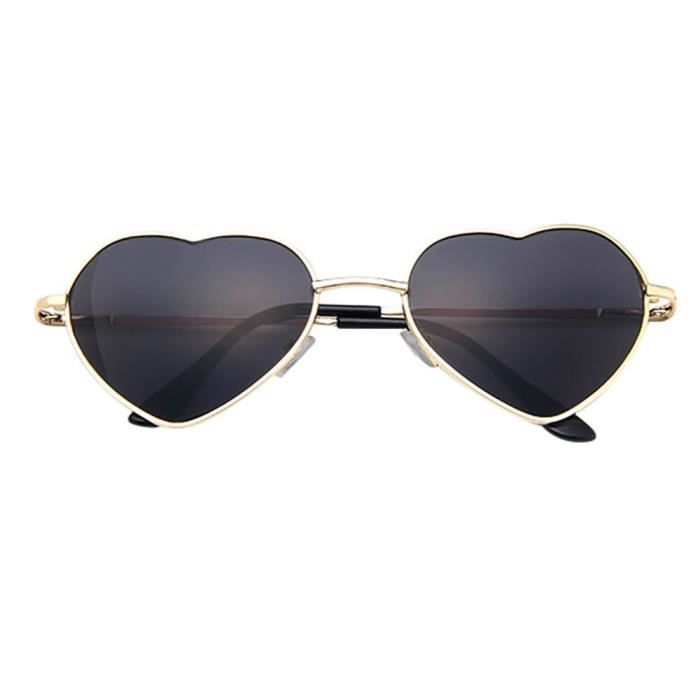 Forme De Coeur Amour Et/é Mode R/étro Classique Lunettes De Soleil Lolita