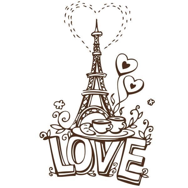 Sticker Paris Tour Eiffel De L Amour Dessin 90x56 Cm Marron Amour010 Cdiscount Maison Sticker Paris Tour Eiffel De L Amour Dessin 90x56 Cm Marron Amour010 Cdiscount Maison