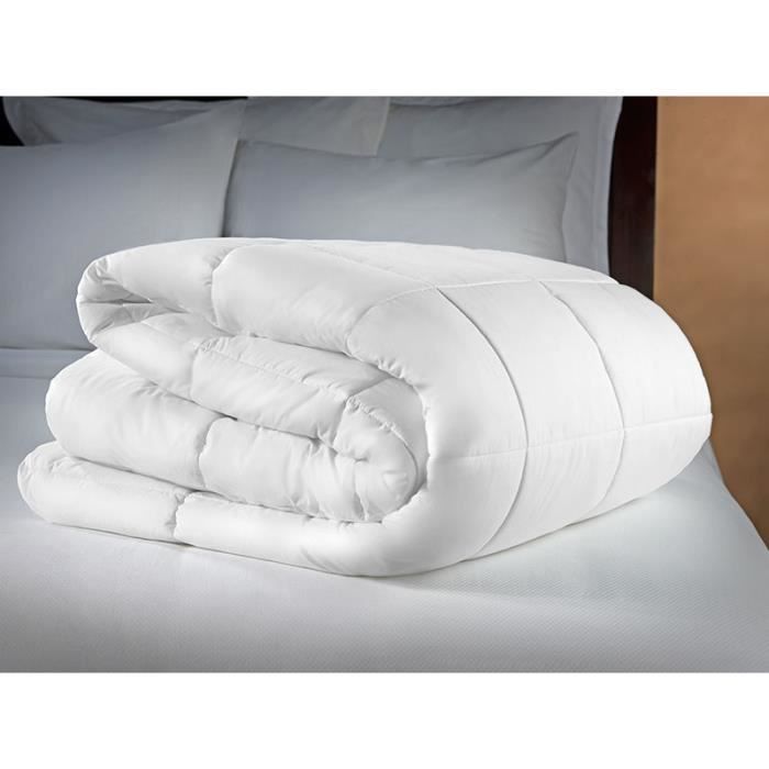 Couette Hiver Chaude 220x240 Cm – 450g/m², 100% Polyester Doux, Fabrication Française, Pour Lit Double