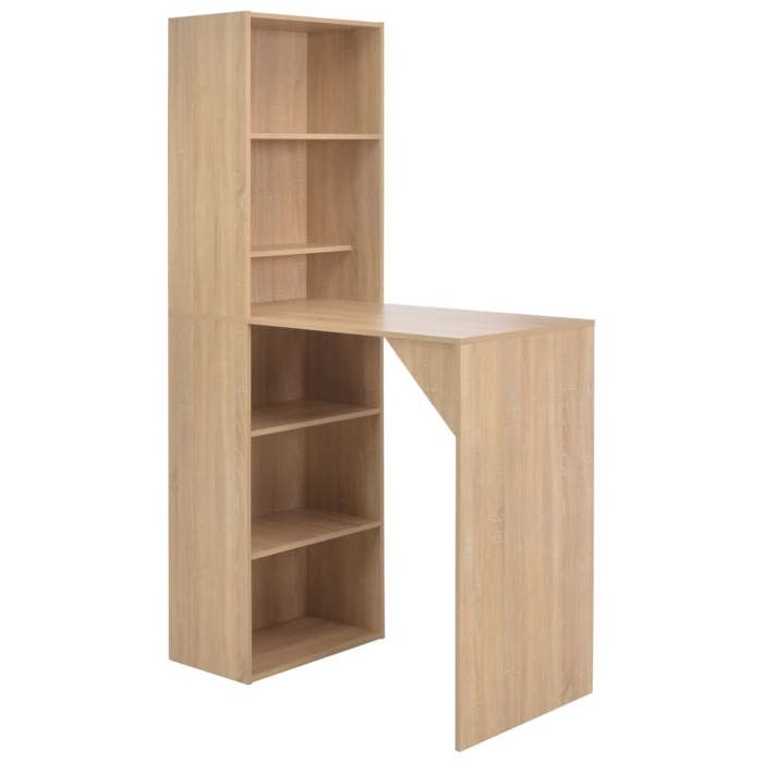 Table haute mange debout bar bistrot avec armoire chêne marron 200 cm 0902043 Table haute mange debout bar bistrot avec armoire chêne marron 200 cm 0902043