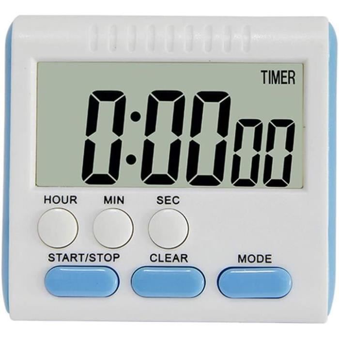 Lot De 4 Minutiers De Cuisine Avec Grand écran LCD - Chronomètre Digital Réglable Pour Cuisson, Douche, Sport - 5