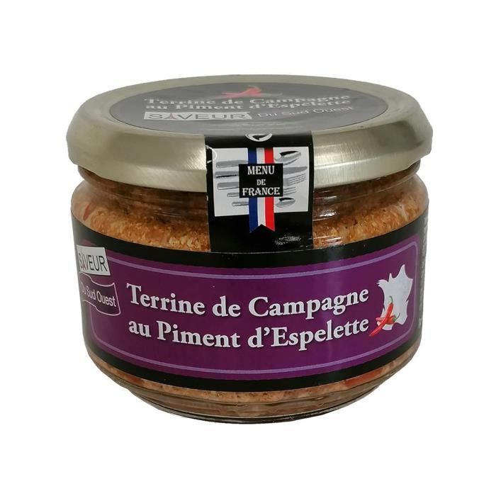 Terrines et pâtés Terrine de Campagne au Piment d'Espelette