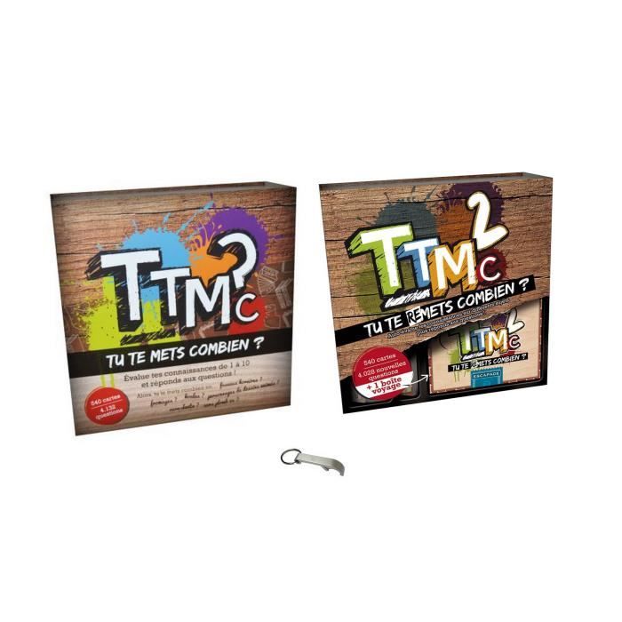 Lot Jeux en Français TTMC 1 Tu Te Mets Combien + TTMC 2 Tu Te Remets  Combien + 1 Décapsuleur Blumie (TTMC 1 + TTMC 2) - Cdiscount Jeux - Jouets