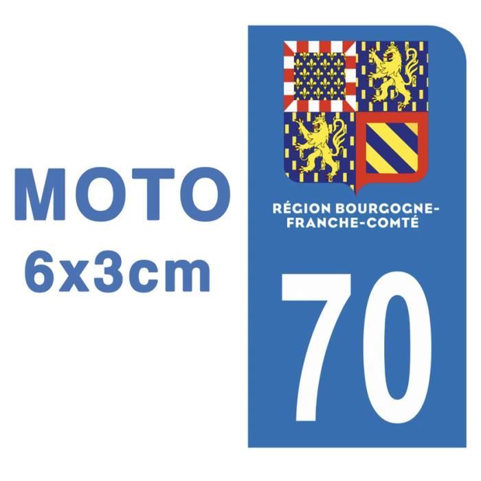 70 département Autocollants Plaque Immatriculation 70 Franche-Comté Haute-Saône 
