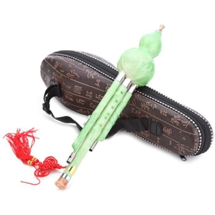 Hulusi Jouer De La Flûte Cucurbitacée Sur Scène Instrument