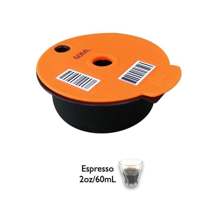 (60ML)Dosettes de capsules de café réutilisables 60ML / 180ML pour Machine  bosch-s Tassimo, dosette de filtre rechargeable