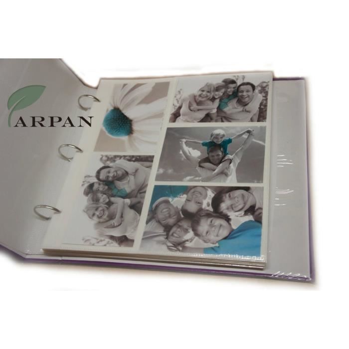 Album Photo Autocollant Arpan 40 Pages - Format Grand, Reliure Anneaux - Motif Hibou Vintage