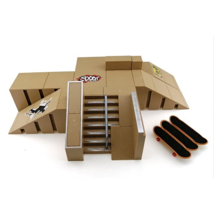 Mini Rampe de Skateboard À Doigts - Robuste - 6 en 1 - Assemblage Facile - Pour Enfants - ABS