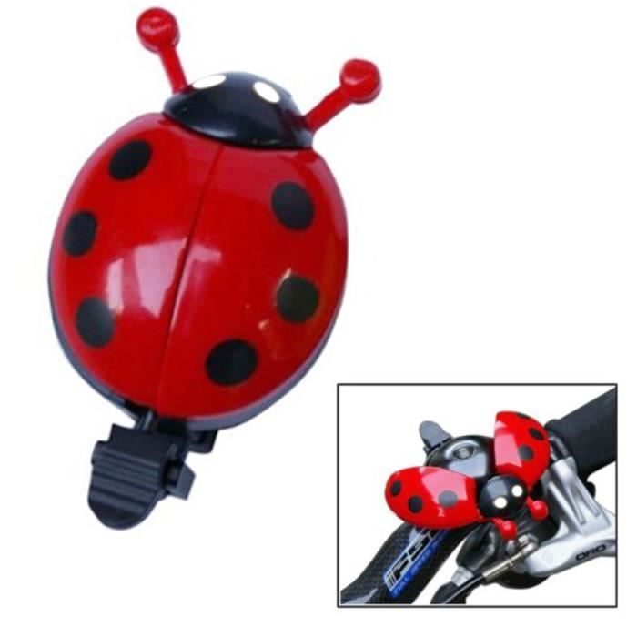 Sonnette - klaxon vélo,Anneau d'alarme de guidon de vélo pour garçons,coccinelle en plastique