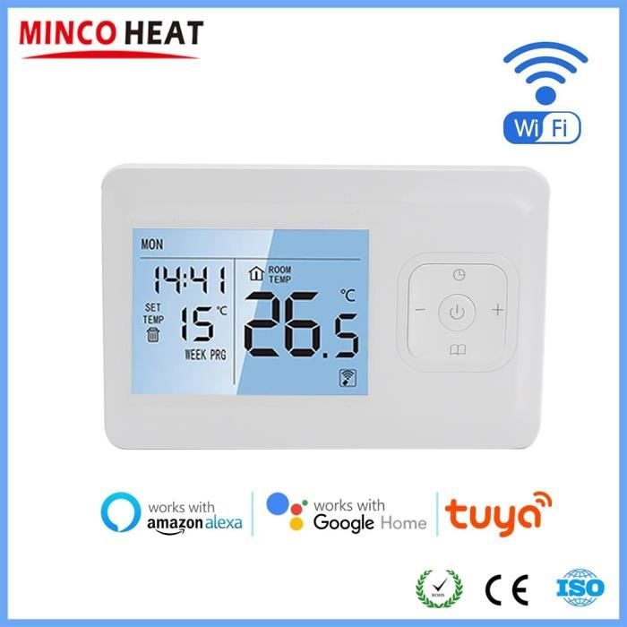 Pas de wifi - Thermostat WIFI intelligent ME901, chauffage au sol, sans fil, Tuya, contrôleur de température