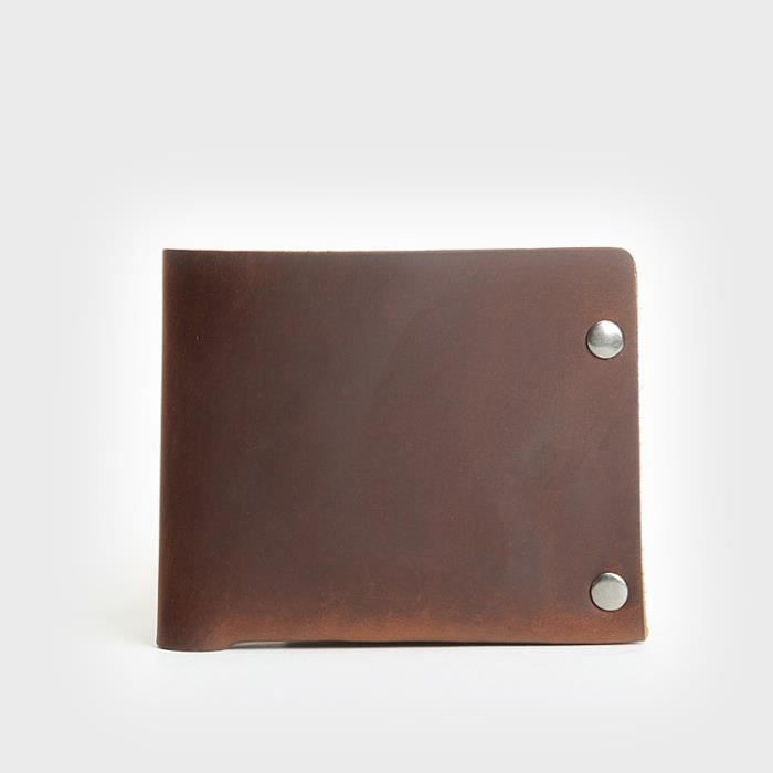 Portefeuille minimaliste en cuir de gant de baseball - France