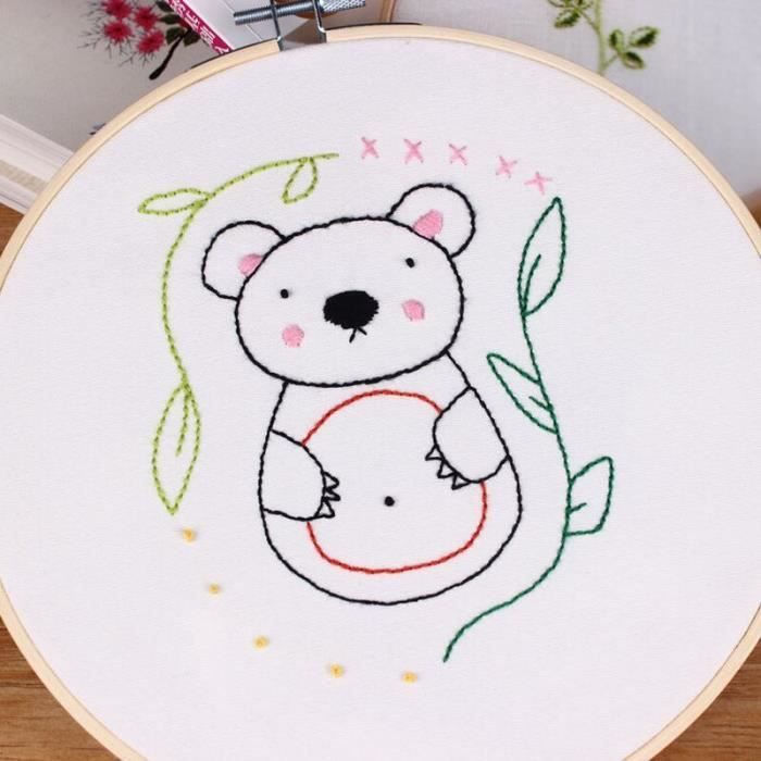 Fils A Coudre Facile Dessin Anime Bricolage Kit De Broderie Pour Debutant Enfant Couture Point De Type 2 cm Bamboo Hoop Kit Cdiscount Beaux Arts Et Loisirs Creatifs
