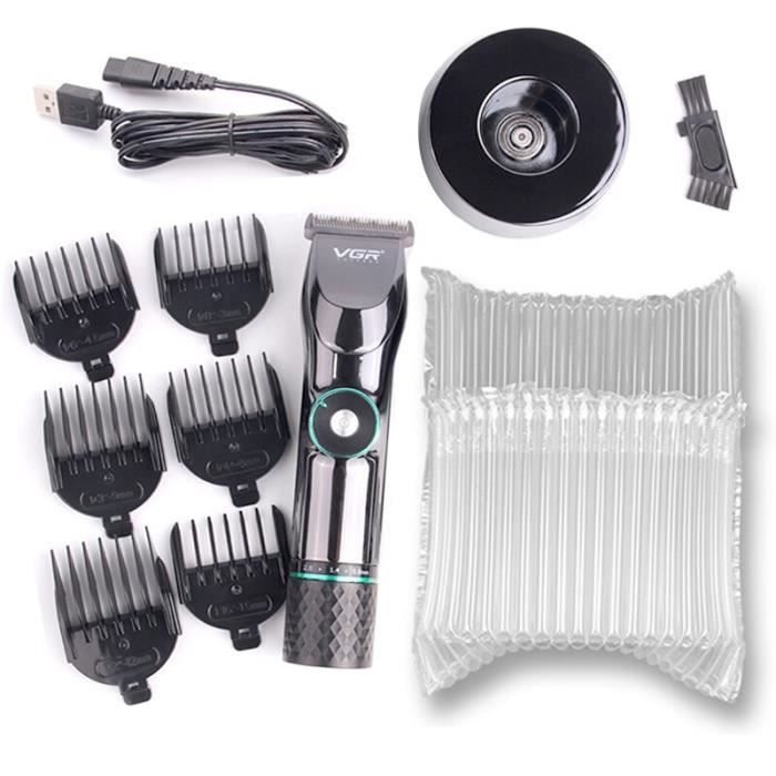 Tondeuse Cheveux Professionnelle Dorée Sans Fil USB - 4 Têtes, 4 Longueurs - Neuf