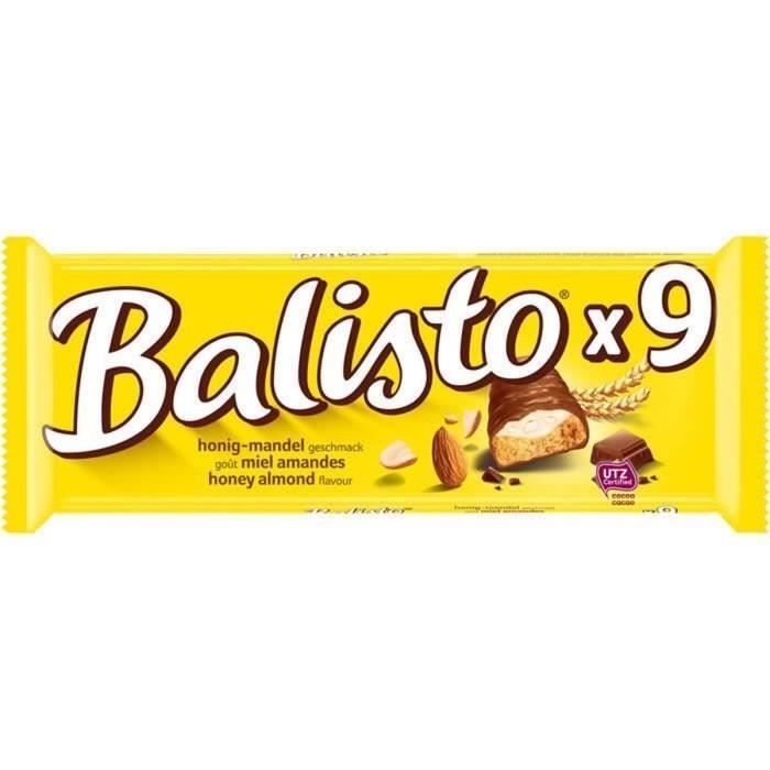 BALISTO - LOT DE 4 - BALISTO - Barres chocolatées au miel et amandes -