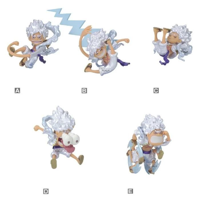 Figurine Banpresto One Piece World Collectable Monkey D. Luffy Gear 5 Special Metallic Color Modèle aléatoire