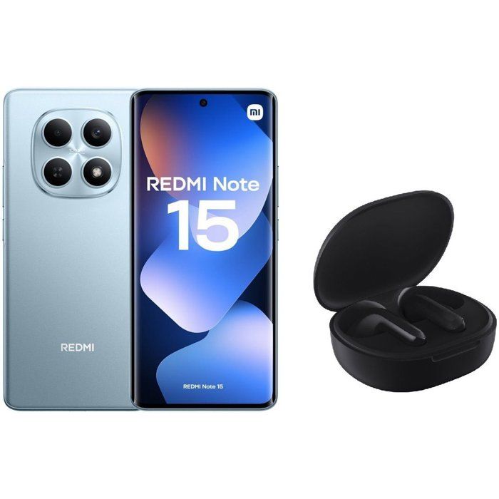 Xiaomi Redmi Note 15 RAM 6Go Stockage 128Go Bleu Version Française + Écouteurs Sans Fil Xiaomi Redmi Buds 4 Lite Noir