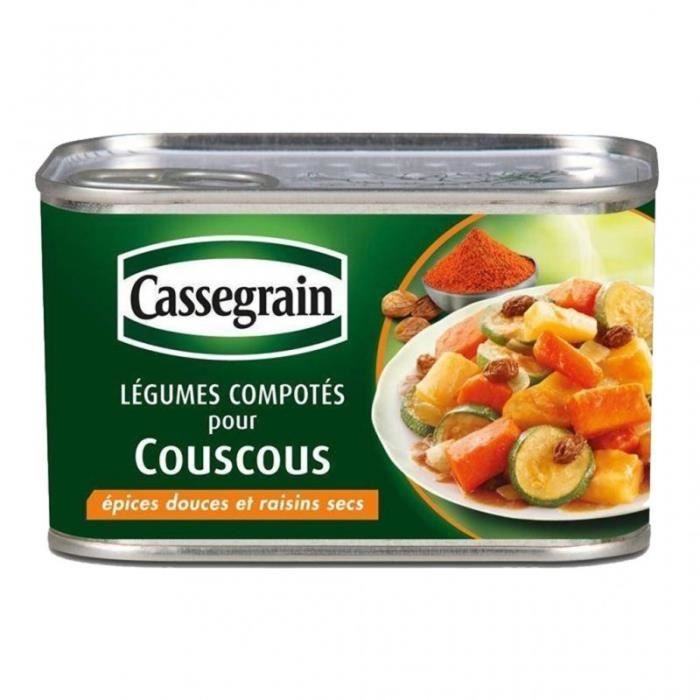 Cassegrain Légumes Couscous Epices Douces et Raisins Secs 375g (lot de