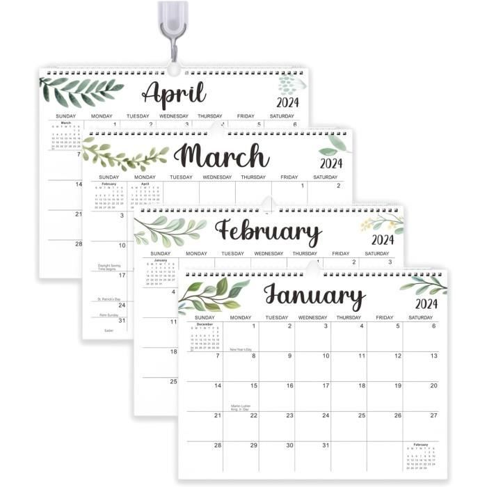 1 Pcs Calendrier Mural 20242025, Calendrier Mural Annuel De Janvier