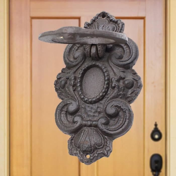 Homescapes Heurtoir de porte en fonte en forme de lion | Leroy Merlin