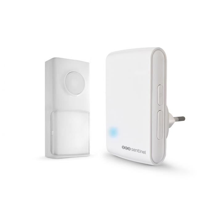 1 byone facile Carillon sonnette sans fil carillon de porte Kit Avec CD qualité sonore et DEL