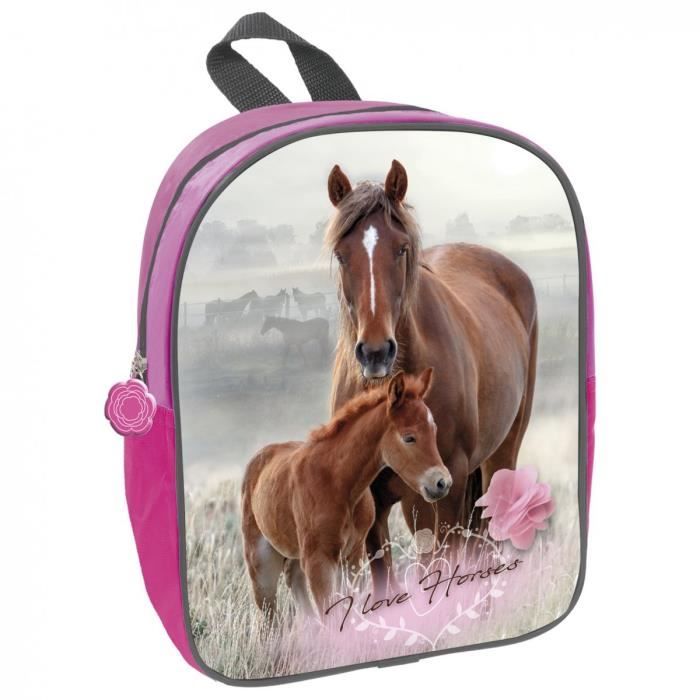 Cheval et Son Poulain Sac a Dos Junior Cartable pour École Maternelle et Activités Extrascolaires