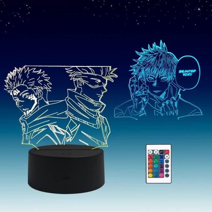 3D Illusion Lampe Jujutsu Kaisen - LED Nachtlicht Mit Satoru Gojo Motiv