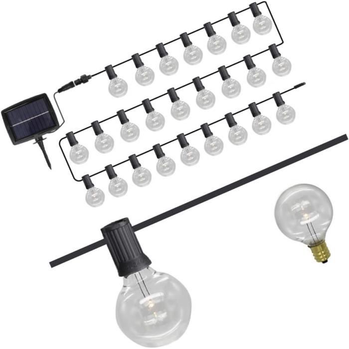 Guirlande Lumineuse Solaire, 50Led Cristal Boules Solaire Étanche Ip65
